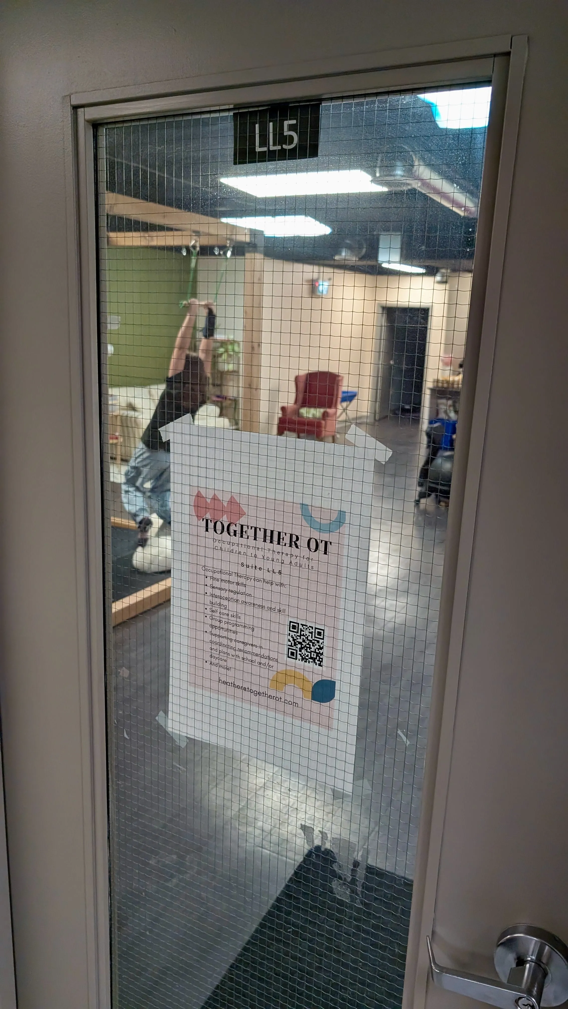 The front door entrance to Together OT's therapy space
