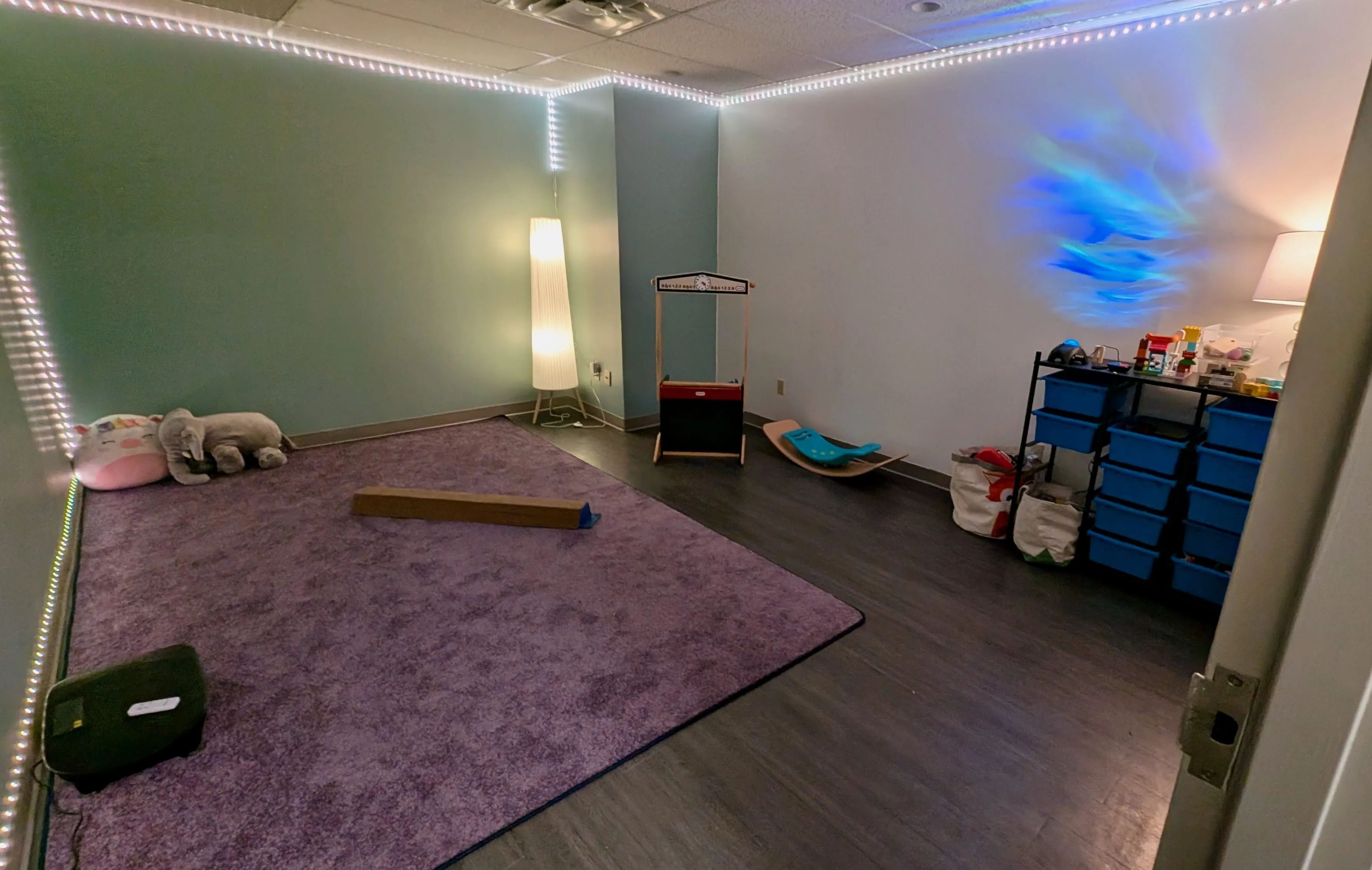 A sensory room setup inside Together OT's therapy space